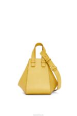 Loewe Women Hammock compact bag in classic calfskin 206XF373 Bright Ochre - Image 6