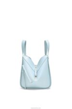 Loewe Women Hammock compact bag in satin calfskin 206XF460 Aquamarine - Image 4