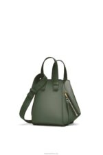 Loewe Women Hammock compact bag in satin calfskin 206XF461 Vintage Khaki