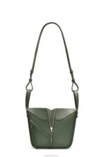 Loewe Women Hammock compact bag in satin calfskin 206XF461 Vintage Khaki - Image 6