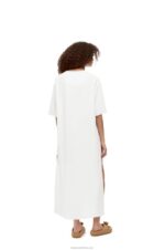 Loewe Women hat T-shirt dress in cotton 206XF791 White - Image 3