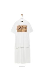 Loewe Women hat T-shirt dress in cotton 206XF791 White - Image 5