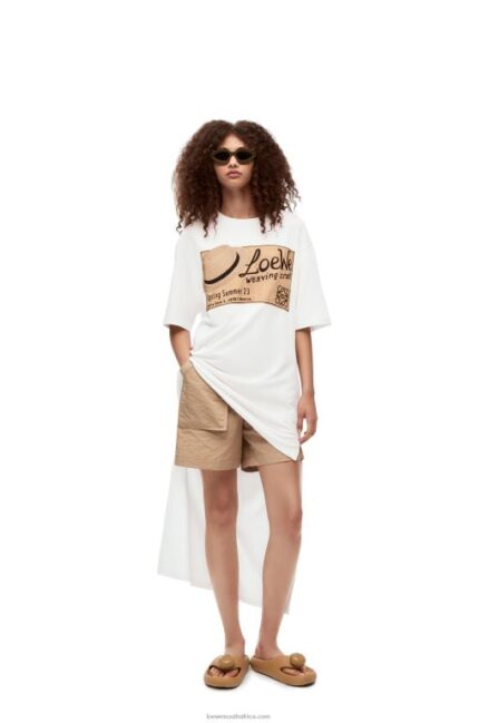 Loewe Women hat T-shirt dress in cotton 206XF791 White