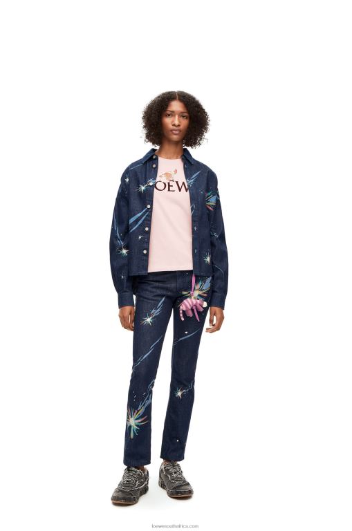loewe_women_heen_t_shirt_in_cotton_206xf832_chalk.jpg Loewe Women Heen T-shirt in cotton 206XF832 Chalk - Image 1