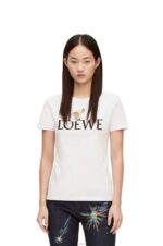 Loewe Women Heen T-shirt in cotton 206XF833 White - Image 2