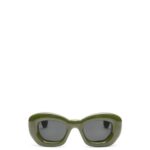 Loewe Women Inflated butterfly sunglasses in nylon 206XF1453 Dark Green