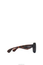 Loewe Women Inflated rectangular sunglasses in nylon 206XF1469 Havana - Image 4