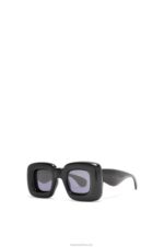 Loewe Women Inflated rectangular sunglasses in nylon 206XF1470 Black - Image 3