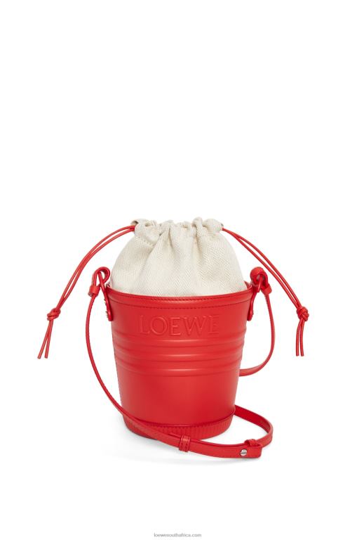 loewe_women_jardinier_pocket_in_calfskin_206xf229_red.jpg Loewe Women Jardinier pocket in calfskin 206XF229 Red - Image 1
