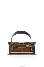 Loewe Women Lantern bag in box calfskin 206XF172 Black - Image 4
