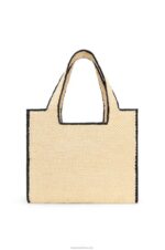 Loewe Women Large Font Tote in raffia 206XF34 Natural - Image 5