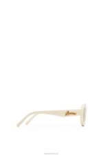 Loewe Women Loop sunglasses in acetate 206XF1454 Cream - Image 4