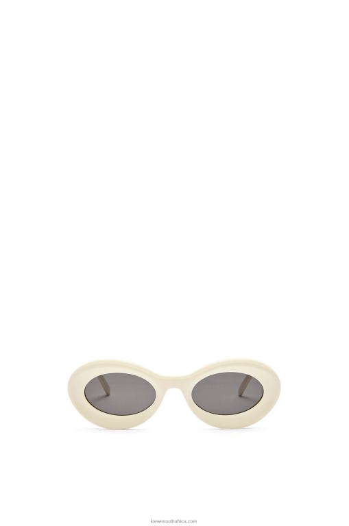 loewe_women_loop_sunglasses_in_acetate_206xf1454_cream.jpg Loewe Women Loop sunglasses in acetate 206XF1454 Cream - Image 1