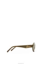 Loewe Women Loop sunglasses in acetate 206XF1455 Shiny Khaki - Image 4