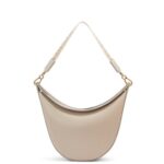 Loewe Women Luna bag in satin calfskin and jacquard 206XF522 Light Oat