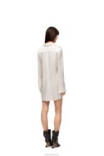 Loewe Women Maruja Mallo shirt in silk 206XF855 White/Multicolor - Image 2