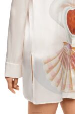 Loewe Women Maruja Mallo shirt in silk 206XF855 White/Multicolor - Image 3