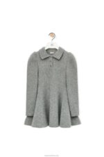 Loewe Women Mini dress in cashmere and mohair 206XF1082 Grey - Image 6