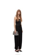 Loewe Women Mini Flamenco clutch in lurex textile 206XF561 Silver - Image 2