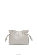 Loewe Women Mini Flamenco clutch in nappa calfskin 206XF236 Ghost