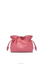 Loewe Women Mini Flamenco clutch in nappa calfskin 206XF272 Plumrose