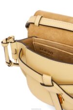 Loewe Women Mini Gate Dual bag in soft calfskin and jacquard 206XF209 Butter - Image 7