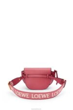 Loewe Women Mini Gate Dual bag in soft calfskin and jacquard 206XF265 Plumrose - Image 5