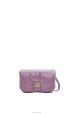Loewe Women Mini Puffer Goya bag in shiny nappa lambskin 206XF322 Lavander