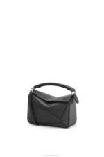Loewe Women Mini Puzzle bag in classic calfskin 206XF200 Black