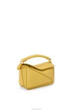 Loewe Women Mini Puzzle bag in classic calfskin 206XF201 Bright Ochre - Image 4