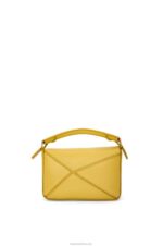 Loewe Women Mini Puzzle bag in classic calfskin 206XF201 Bright Ochre - Image 6