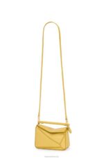 Loewe Women Mini Puzzle bag in classic calfskin 206XF201 Bright Ochre - Image 7