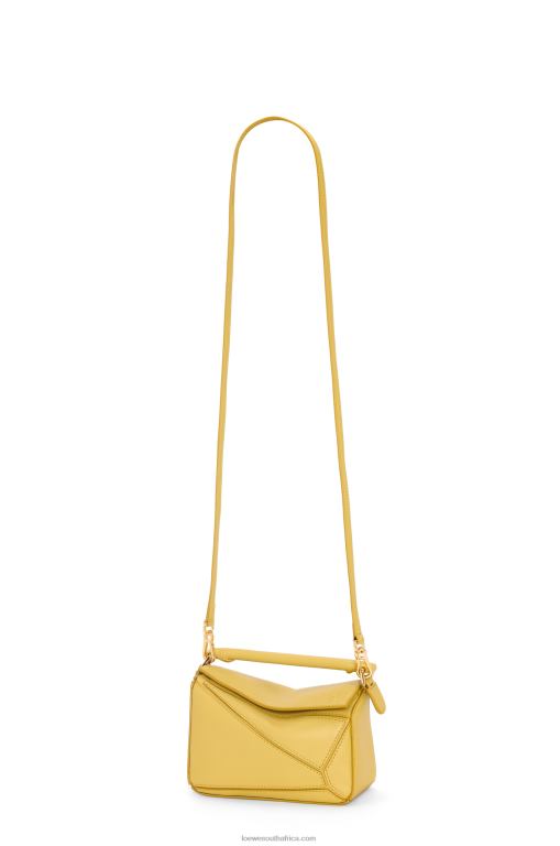 Loewe Women Mini Puzzle bag in classic calfskin 206XF201 Bright Ochre - Image 7