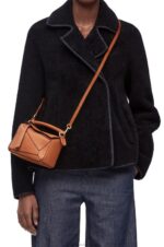 Loewe Women Mini Puzzle bag in classic calfskin 206XF214 Tan - Image 2