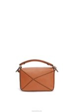 Loewe Women Mini Puzzle bag in classic calfskin 206XF214 Tan - Image 4