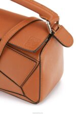 Loewe Women Mini Puzzle bag in classic calfskin 206XF214 Tan - Image 7