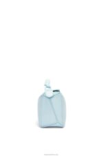Loewe Women Mini Puzzle bag in satin calfskin 206XF264 Aquamarine - Image 4