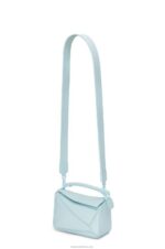 Loewe Women Mini Puzzle bag in satin calfskin 206XF264 Aquamarine - Image 6