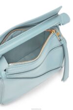 Loewe Women Mini Puzzle bag in satin calfskin 206XF264 Aquamarine - Image 7