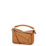 Loewe Women Mini Puzzle bag in soft grained calfskin 206XF299 Light Caramel