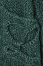 Loewe Women MOHAIR CARDIGAN In MOHAIR/POLYAMIDE 206XF1030 Forest Green - Image 3