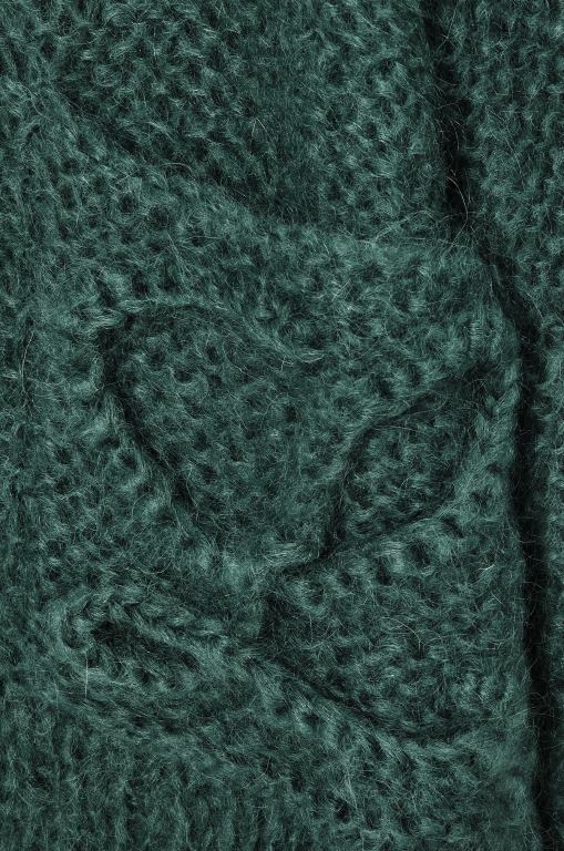 Loewe Women MOHAIR CARDIGAN In MOHAIR/POLYAMIDE 206XF1030 Forest Green - Image 3
