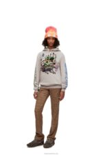 Loewe Women Moving Castle embroidered hoodie in cotton 206XF840 Grey - Image 2