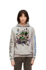 Loewe Women Moving Castle embroidered hoodie in cotton 206XF840 Grey - Image 4