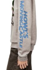 Loewe Women Moving Castle embroidered hoodie in cotton 206XF840 Grey - Image 8
