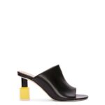 Loewe Women Nail polish mule in calfskin 206XF759 Black/Yellow