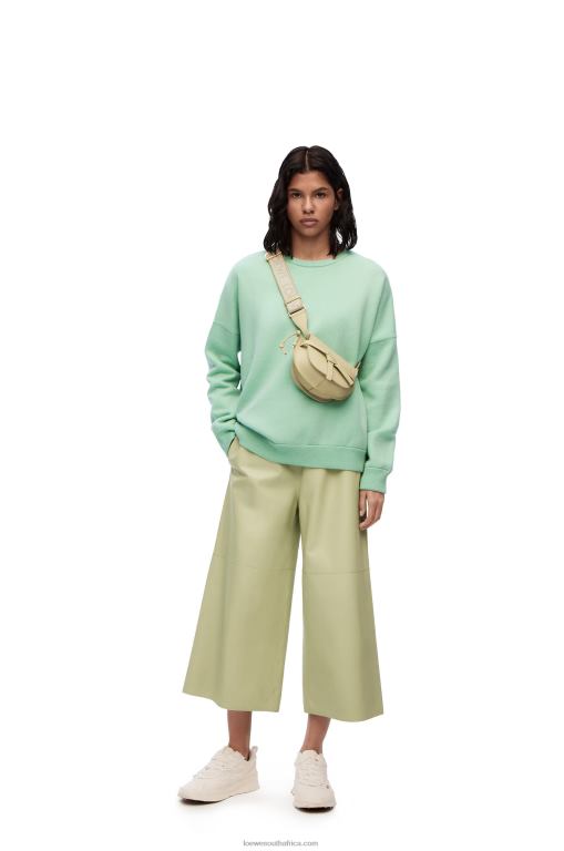 loewe_women_oversize_crew_neck_sweater_in_cashmere_206xf1001_matcha_green.jpg Loewe Women Oversize crew neck sweater in cashmere 206XF1001 Matcha Green - Image 1