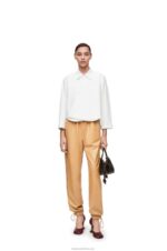 Loewe Women Padded trapeze shirt in cotton poplin 206XF893 White