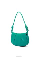Loewe Women Paseo satchel in shiny nappa calfskin 206XF338 Emerald Green - Image 5