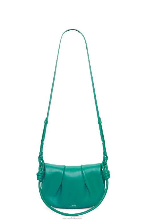 Loewe Women Paseo satchel in shiny nappa calfskin 206XF338 Emerald Green - Image 7